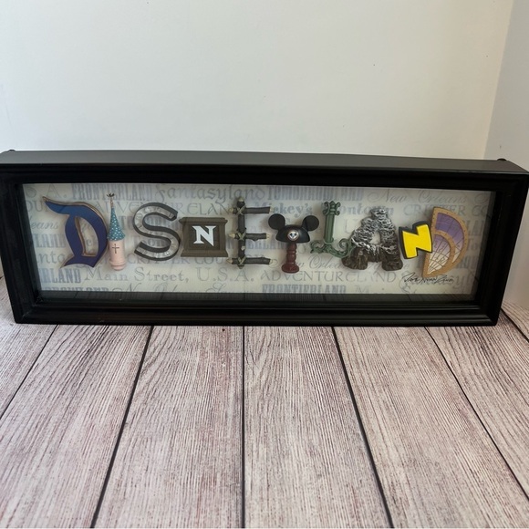 Disney Parks Dave Avanzino Shadow Box Disneyland 50th Anniversary Icon Letters - Picture 1 of 9